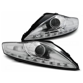 LED DRL fari anteriori per Ford Mondeo MK4 (07.2007-11.2010) cromato