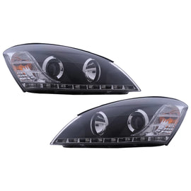 LED DRL fari anteriori per KIA Ceed (09.2006-08.2009) luce diurna nero