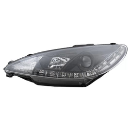 LED DRL fari anteriori per Peugeot 206 (1998-2002) nero