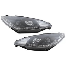 LED DRL fari anteriori per Peugeot 206 (1998-2002) nero