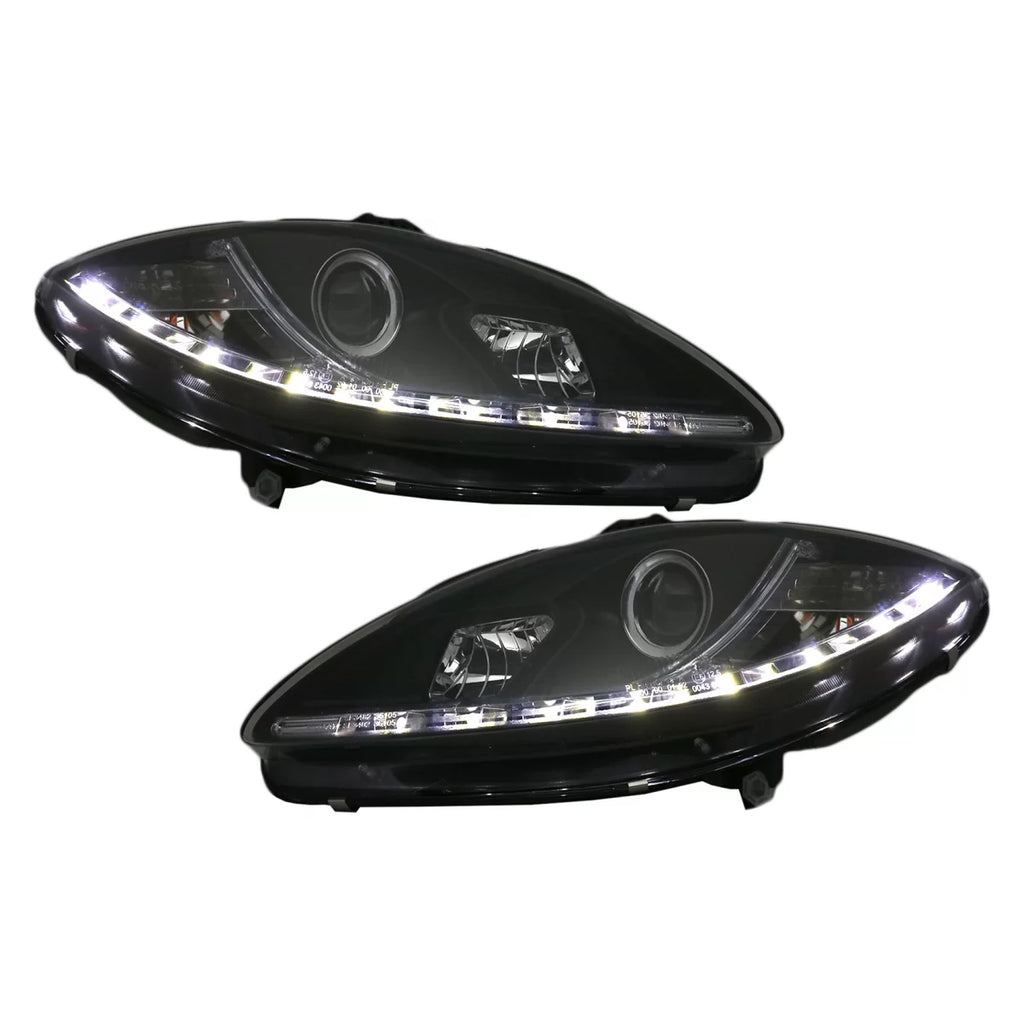 LED DRL fari anteriori per Seat Leon Altea Toledo (06.2005-2009) nero