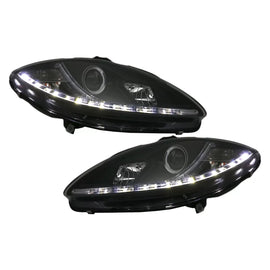 LED DRL fari anteriori per Seat Leon Altea Toledo (06.2005-2009) nero