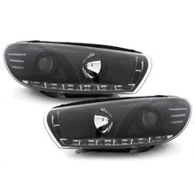 LED DRL fari anteriori per VW Scirocco (2008-04.2014) nero
