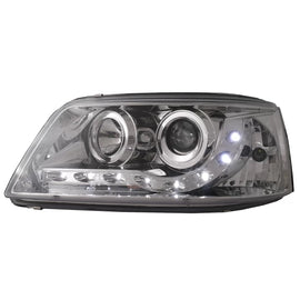 LED DRL fari anteriori per VW Transporter T5 (04.2003-08.2009) cromato