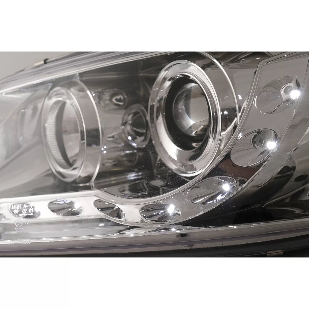 LED DRL fari anteriori per VW Transporter T5 (04.2003-08.2009) cromato