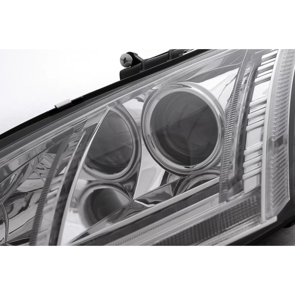 LED DRL xenon fari anteriori per Audi TT 8J (2006-2010) Indicatori di direzione dinamici sequenziali cromato