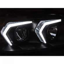 LED Set fari anteriori per BMW Serie 3 E90 berlina, E91 Touring 2005-2008 con nero base