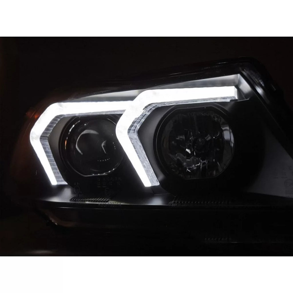 LED Set fari anteriori per BMW Serie 3 E90 berlina, E91 Touring 2005-2008 con nero base