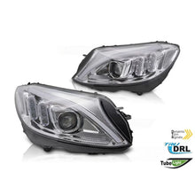 Carica l'immagine nel visualizzatore di Gallery, LED Set fari anteriori per Mercedes Classe C W205 2014-2018 con cromato base, sinistro e destro, per il modello