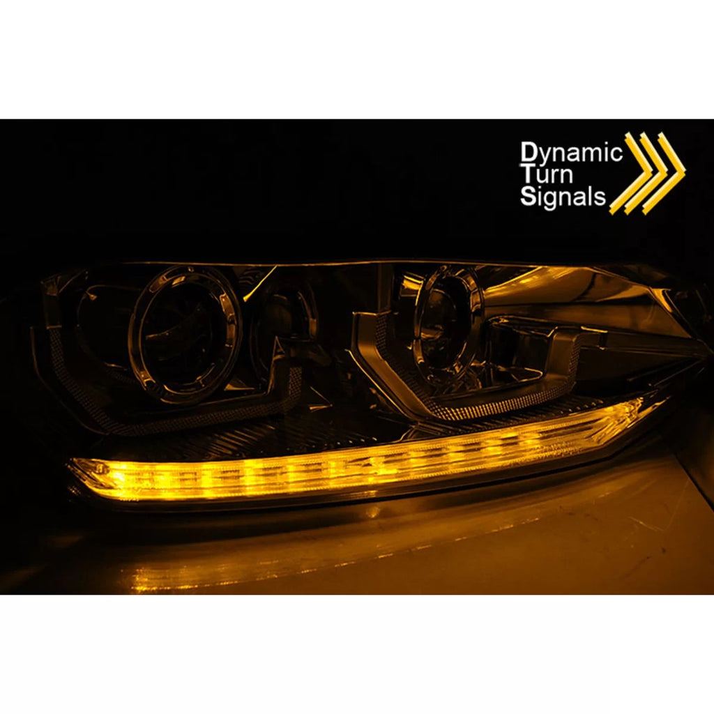LED Set fari anteriori per VW Polo dal 2017, cromato base, sinistro e destro