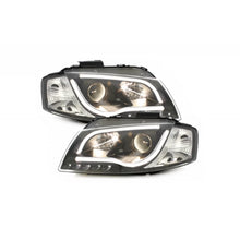 Carica l'immagine nel visualizzatore di Gallery, Fari anteriori LED per Audi A3 8P (05.2003-03.2008) Luce diurna Tube luci nero