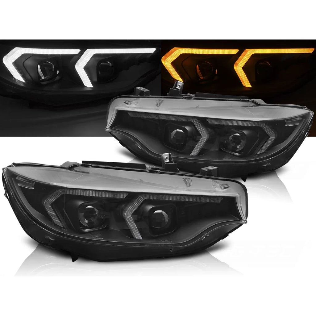 Fari anteriori LED nero DRL compatibile BMW F32 / F33 13-17