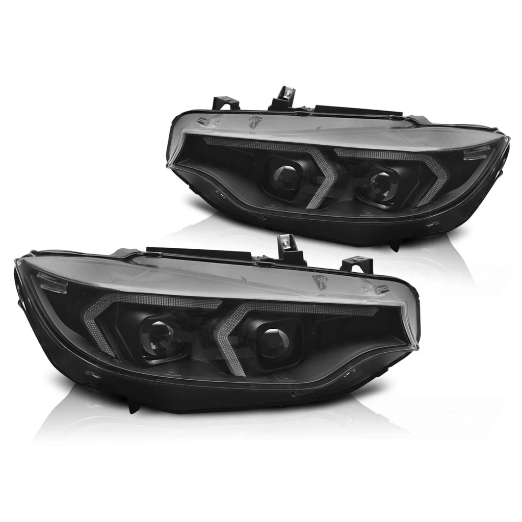 Fari anteriori LED nero DRL compatibile BMW F32 / F33 13-17