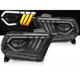 Fari anteriori LED nero DRL compatibile FORD MUSTANG 10-13