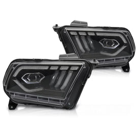 Fari anteriori LED nero DRL compatibile FORD MUSTANG 10-13
