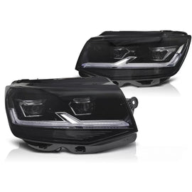 Fari anteriori LED nero DRL compatibile VW T6 15-19