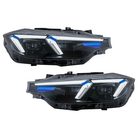 Fari anteriori LED per BMW Serie 3 F30 F31 berlina Touring (10.2011-05.2015) conversione allo stile G20 2024 design