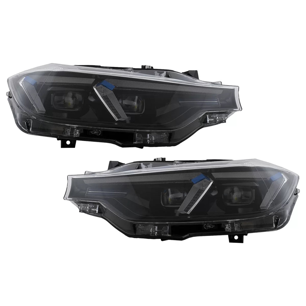 Fari anteriori LED per BMW Serie 3 F30 F31 berlina Touring (10.2011-05.2015) conversione allo stile G20 2024 design