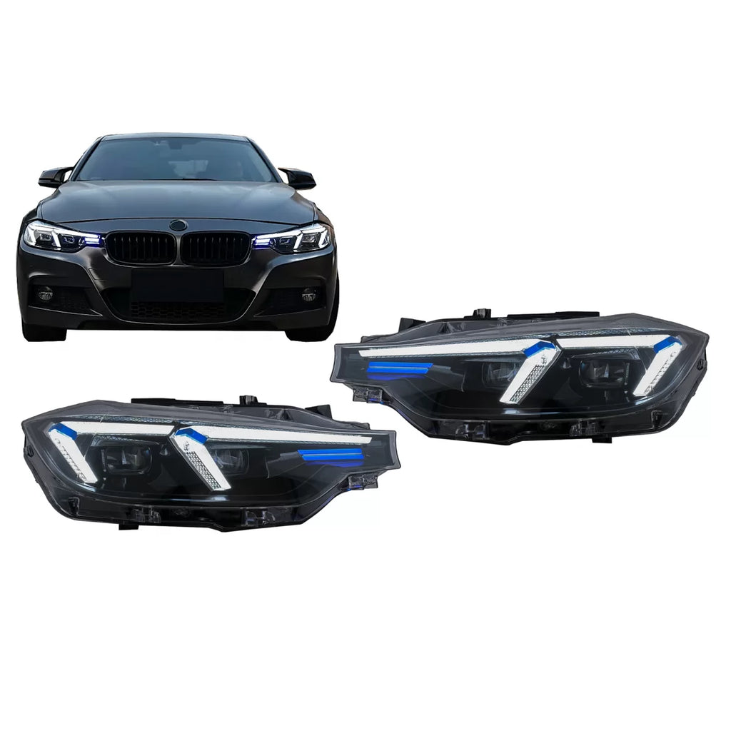 Fari anteriori LED per BMW Serie 3 F30 F31 berlina Touring (10.2011-05.2015) conversione allo stile G20 2024 design