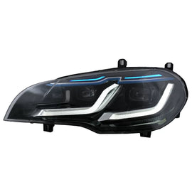 Fari anteriori LED per BMW X5 E70 (2007-2014) conversione da HID a LED nero