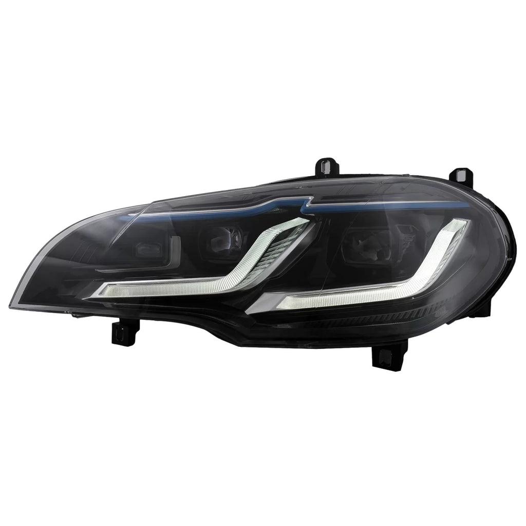 Fari anteriori LED per BMW X5 E70 (2007-2014) conversione da HID a LED nero