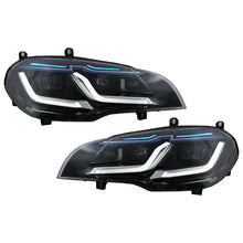Carica l'immagine nel visualizzatore di Gallery, Fari anteriori LED per BMW X5 E70 (2007-2014) conversione da HID a LED nero