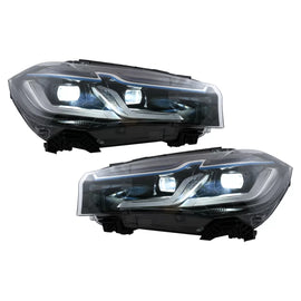 Fari anteriori LED per BMW X5 F15 (2013-2018) conversione da HID a LED nero