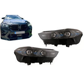 Fari anteriori LED per BMW X5 G05 X6 G06 (2019-2022) conversione da Laser a 2024 LCI design