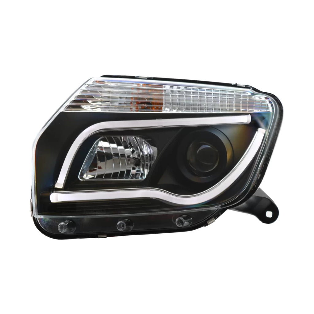 Fari anteriori LED per Dacia Duster I (2009-2014) a guida di luce Bar nero Edition