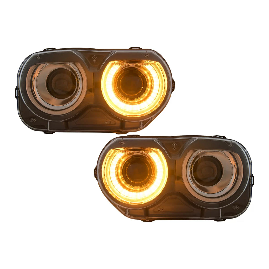 Fari anteriori LED per Dodge Challenger (2015-2023) nero RGB luci
