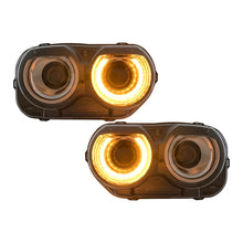 Carica l'immagine nel visualizzatore di Gallery, Fari anteriori LED per Dodge Challenger (2015-2023) nero RGB luci