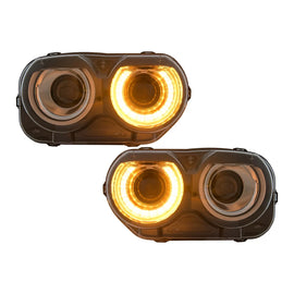 Fari anteriori LED per Dodge Challenger (2015-2023) nero RGB luci