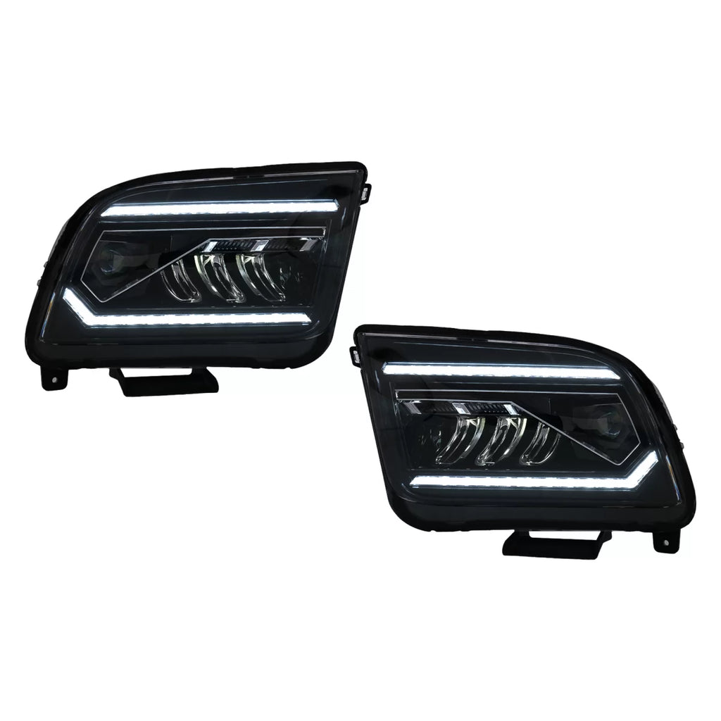 Fari anteriori LED per Ford Mustang V pre-restyling (2005-2009) nero dinamico sequenziale Indicatori di direzione