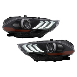Fari anteriori LED per Ford Mustang VI restyling (2018-2022) nero dinamico Indicatori di direzione RGB DRL