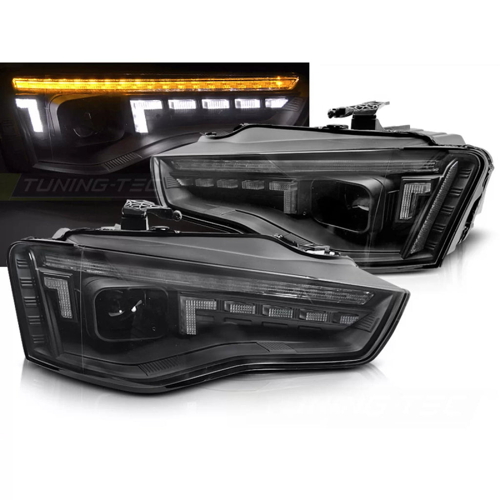 Fari anteriori LED LED nero SEQ compatibile AUDI A5 11-16