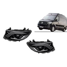 Fari anteriori LED per Mercedes Sprinter III W907 W910 (2019-2027) per alogeno