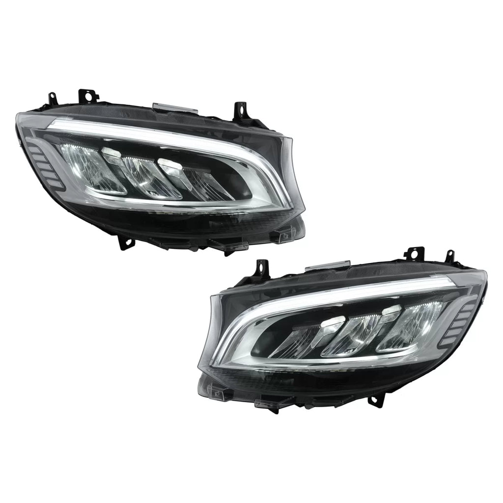 Fari anteriori LED per Mercedes Sprinter W907 W910 (2019-2023) nero