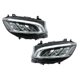 Fari anteriori LED per Mercedes Sprinter W907 W910 (2019-2023) nero