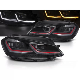 Fari anteriori LED rosso LED SEQ DRL compatibile VW GOLF VII 17-19