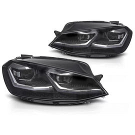 Fari anteriori LED argento SEQ DRL compatibile VW GOLF VII 17-19