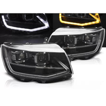 Fari anteriori LED a guida di luce nero DRL SEQ compatibile VW T6 15-19