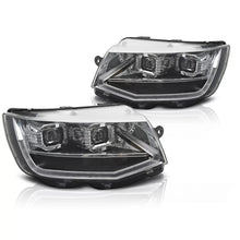 Fari anteriori LED a guida di luce cromato DRL SEQ compatibile VW T6 15-19