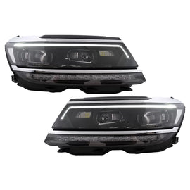 Fari anteriori LED per VW Tiguan II Mk2 (2016-2019) R-Line Matrix design sequenziale dinamico Indicatori di direzione