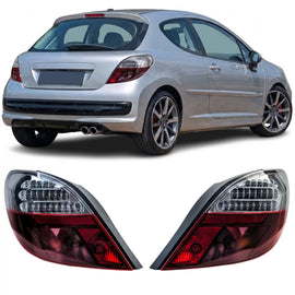LED Rückleuchten Klarglas Rot Klar per Peugeot 207 2006-2009