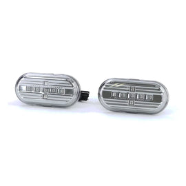 LED laterale freccia set trasparente vetro cromato per Smart Fortwo 453 Coupe Cabrio da 2014
