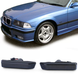 LED laterale frecce nero fumé coppia per BMW Serie 3 E36 96-00 X5 E53 00-07