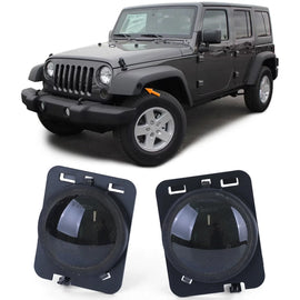 LED laterale frecce nero fumé coppia per Jeep Wrangler JK 07-17