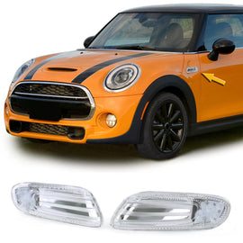 LED laterale frecce trasparente vetro cromato per Mini un Cooper S F55 F56 F57 2014-2021