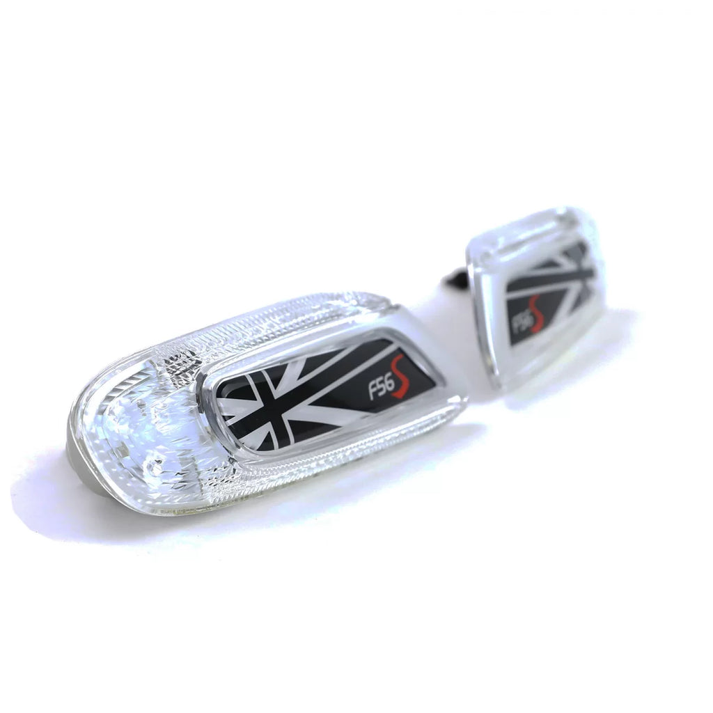 LED laterale frecce Union Jack nero per Mini un Cooper S F55 F56 F57 2014-21