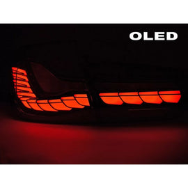 Set fanali posteriori LED per BMW Serie 3 F30 berlina 2011-2018, rosso base, sinistro e destro